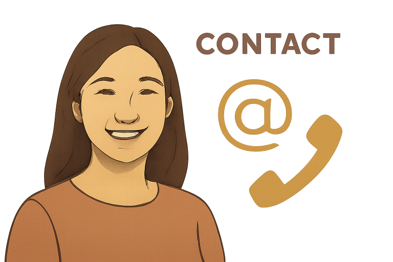 Bild von einer Kontaktperson email und Telefon